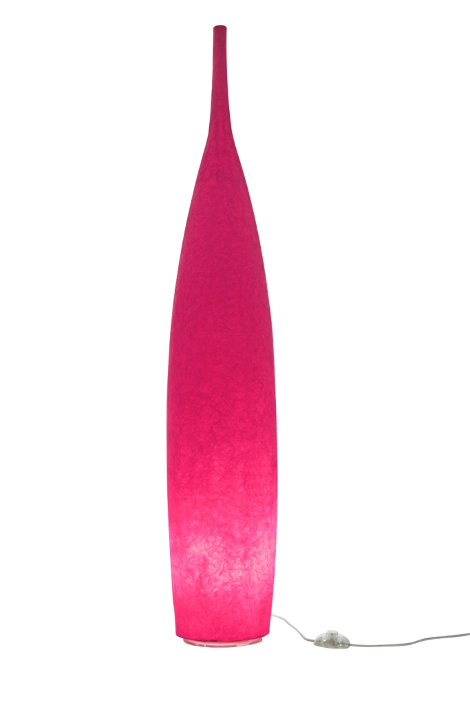 Floor Lamp Tank 1 In-Es Artdesign Collection Luna Color Magenta Size 142 Cm Diam. 23 Cm